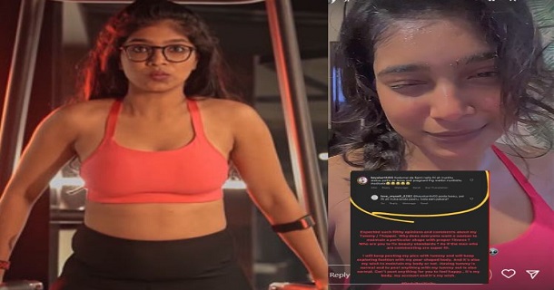 vj parvathy reply to body shaming comment on her work out photo