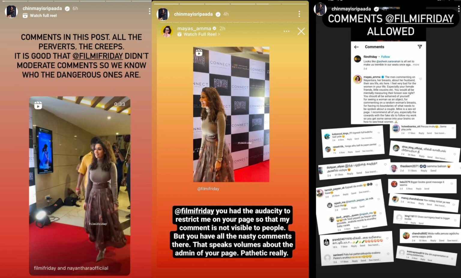 chinmayi slams on netizens who trolled and body shamed on nayanthara on connect preview show