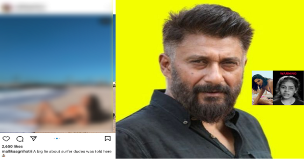 vivek agnihotri got slammed for his daughter bikini dress pose comparing his comment on pathaan song
