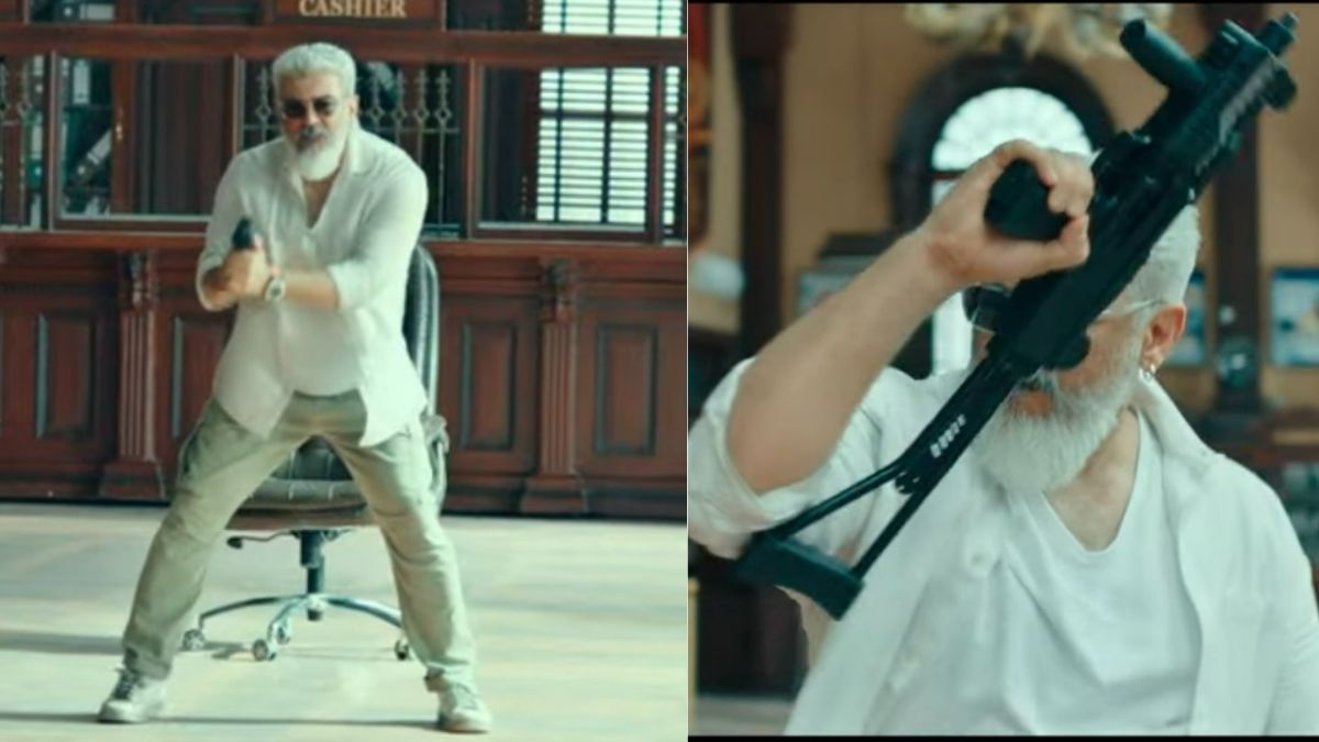 ajith new look photos spotted in airport getting viral as ak62 looks